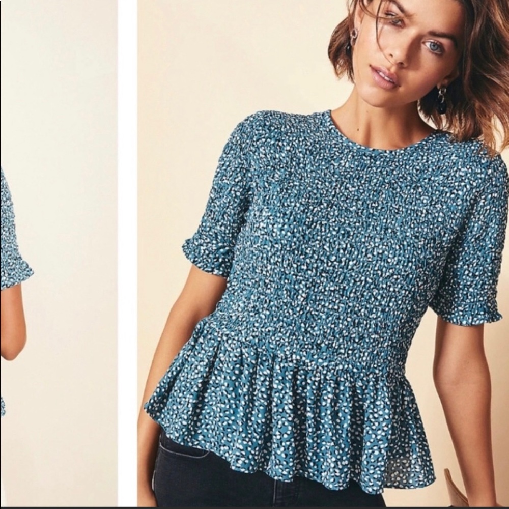Ann Taylor Leopard Peplum Top